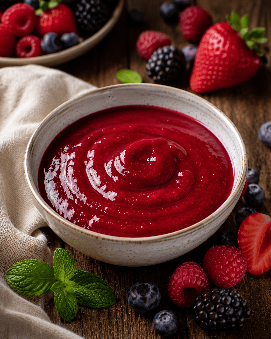 Coulis de fruits rouges