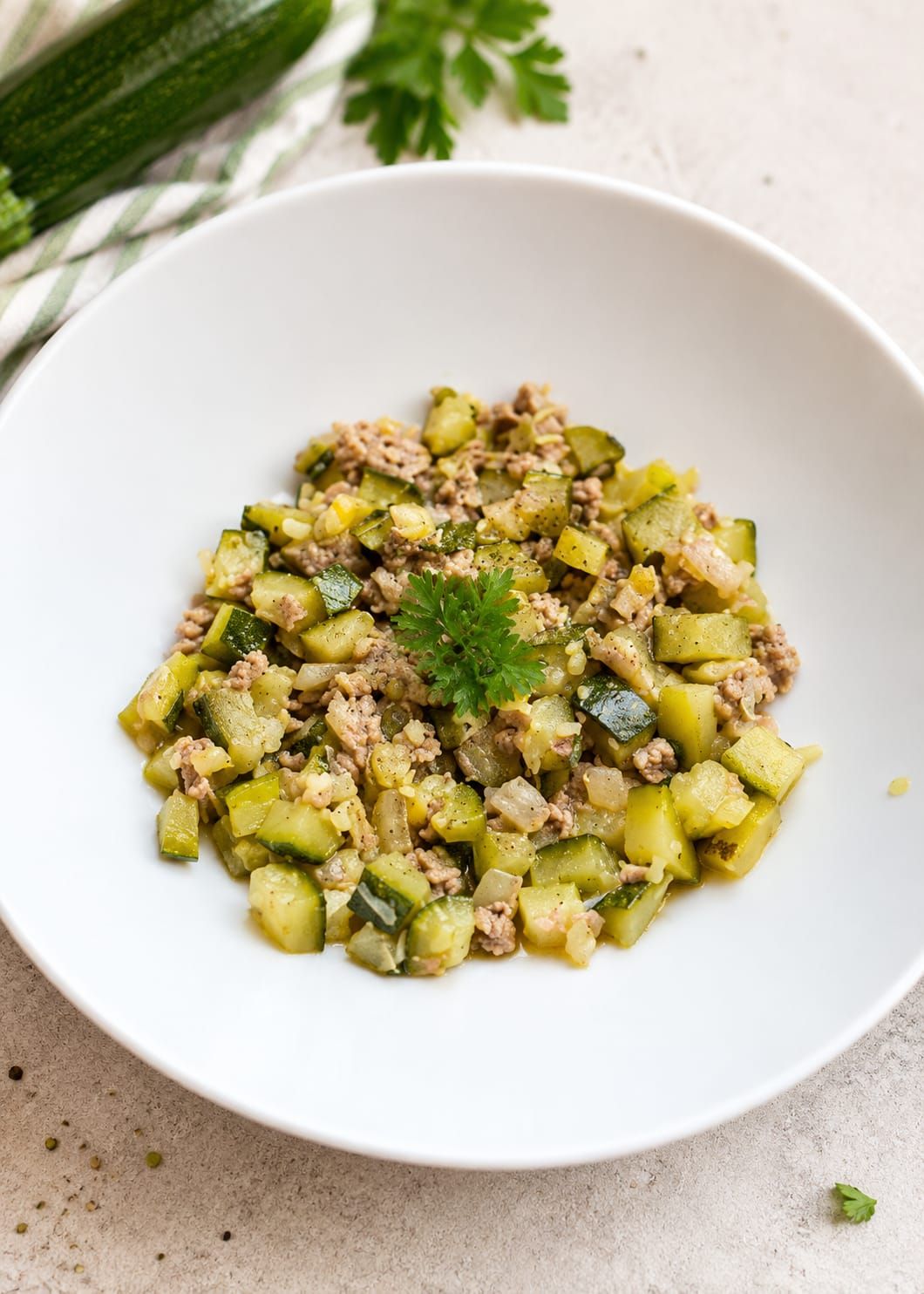 Courgette à la viande hachée