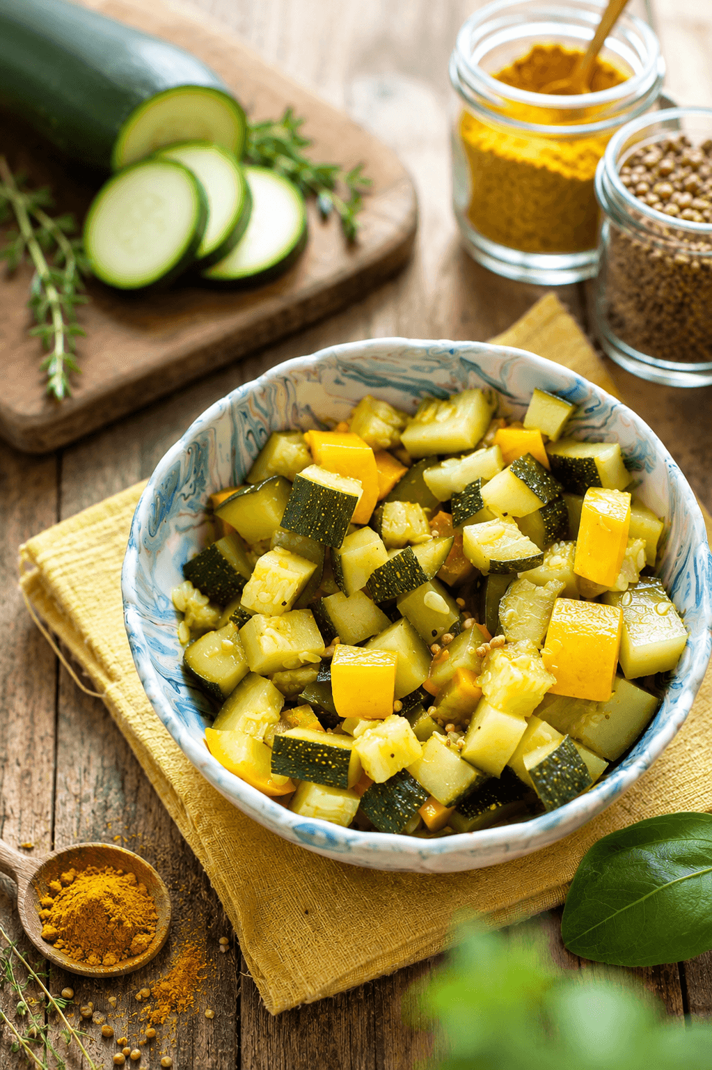 Pickles de courgettes au curry
