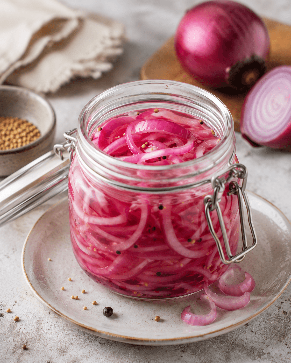 Pickles d oignons rouges