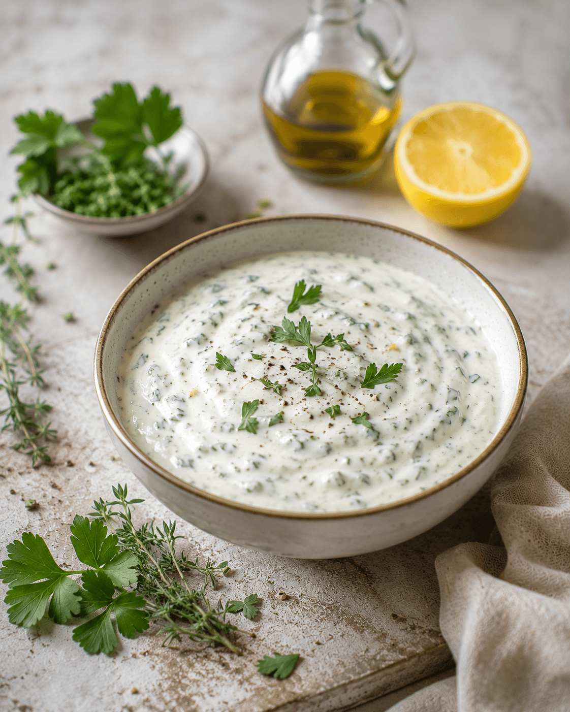 Sauce fromage blanc aux herbes
